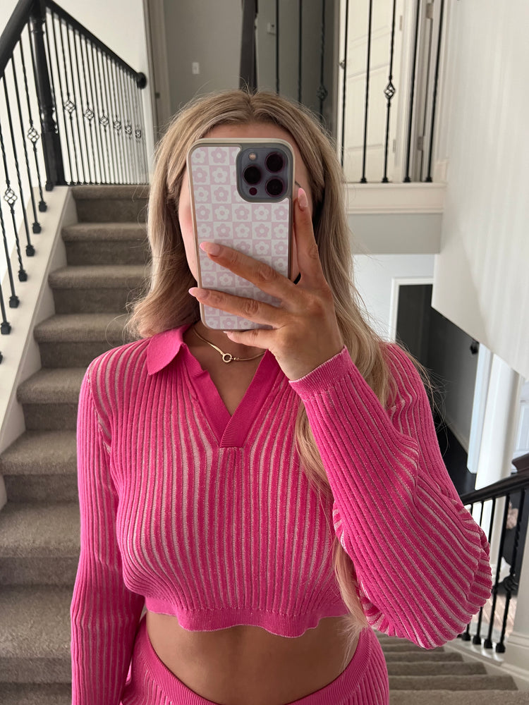 Pink Sweater Set